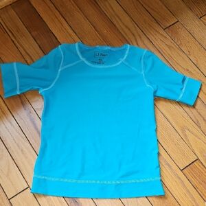 L.L. Bean Kids Blue Swim Shirt UPF 50 Sz 6x/7